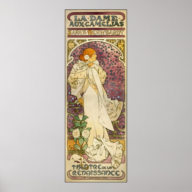 Mucha Vintage Poster: La Dame aux Camélias Poster (Vorne)