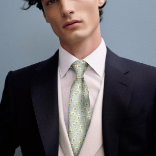 Mucha Water Lily Seide Jugendstil Flora Männer Krawatte