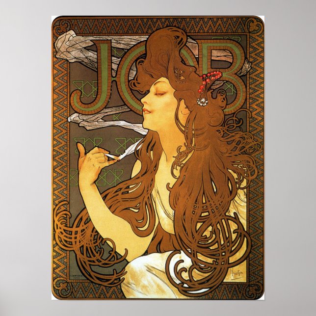 Mucha - Zigaretten Poster (Vorne)