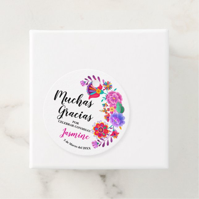 Muchas Gracias Birthday Fiesta Geschenkanhänger (Beispiel)