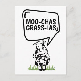 Muchas Gracias Cow dachte vielen Dank an Funny Postkarte