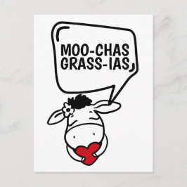 Muchas Gracias Cow dachte vielen Dank an Funny Postkarte