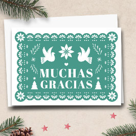 Muchas Gracias Papel Picado Weihnachten Vielen Dan