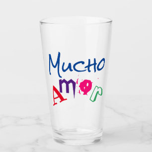 Mucho amor vaso glas
