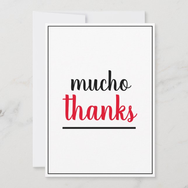 Mucho Thanks Appreciation Gesture  Dankeskarte (Vorderseite)
