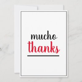 Mucho Thanks Appreciation Gesture Dankeskarte