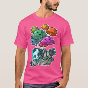 Muchroom Paratrooper Kawaii Skull T-Shirt