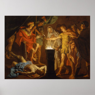 "Mucius Scaevola in Gegenwart von Lars Porsenna" Poster