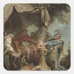 Mucius Scaevola vor Porsenna Quadratischer Aufkleber