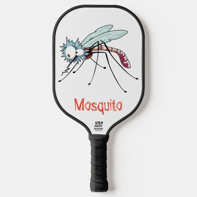 Mücken Cartoon Pickleball Schläger (Vorderseite)