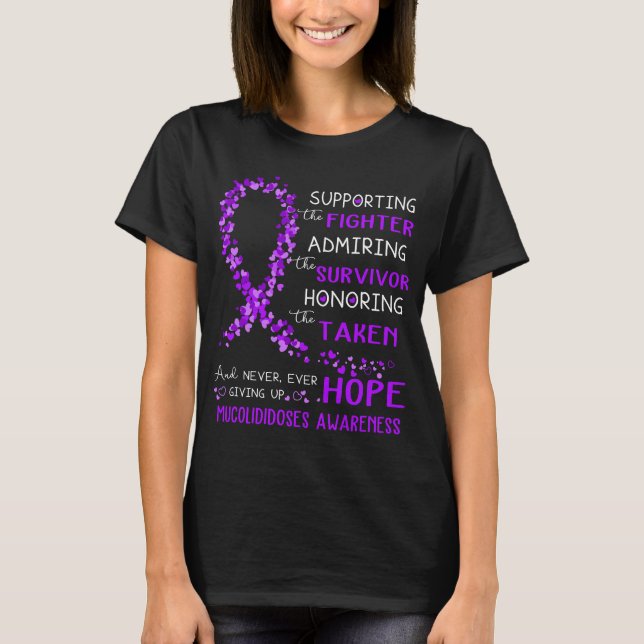 Mucolididose Warrior Support Kämpfer T-Shirt (Vorderseite)
