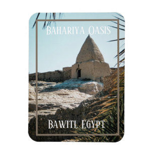 Mud Brick Gebäude, Bahariya Oasis, Ägypten Magnet
