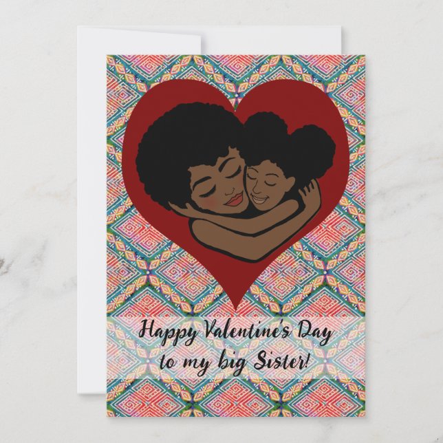 Mud Cloth Ethnic Big Sister Valentine's Day (Vorderseite)