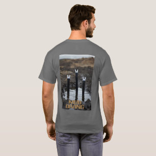 Mud Diving Männer graues T-Shirt Rücken
