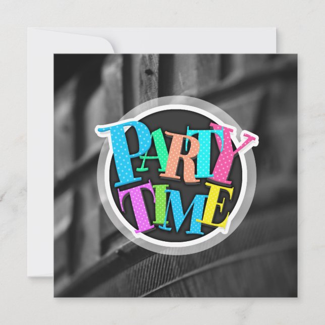 Mud Tire Tread Foto Einladung (Vorderseite)