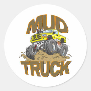 Mud Truck Dodge Runder Aufkleber