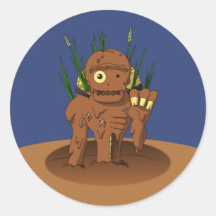 Mud Zombie Yokai Dorotabo Runder Aufkleber