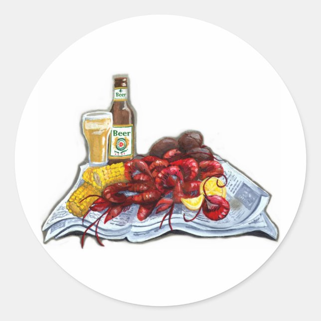 Mudbugs and Brew Runder Aufkleber (Vorderseite)