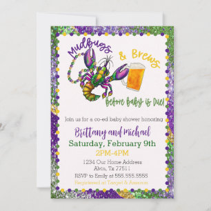 Mudbugs & Brews Baby Shower Einladung