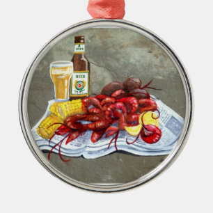 Mudbugs und Bier-Verzierung Ornament Aus Metall