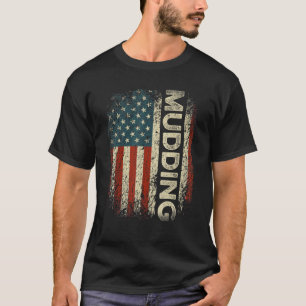 Mudding Off Road USA Flag gestörte Mud Run & 4 W T-Shirt