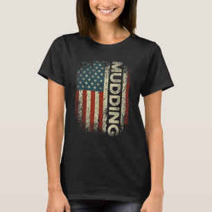 Mudding Off Road USA Flag gestörte Mud Run & 4 W T-Shirt