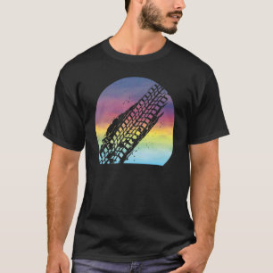 Mudding Retro Sunset Niedlich Mudding Tire Track A T-Shirt