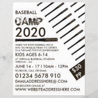 Muddy Baseball Bat, Baseball Camp-Werbung