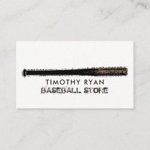Muddy Baseball Bat, Baseball Player, Coach Visitenkarte
