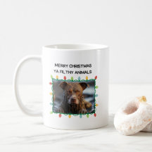 Muddy Brown Dog Funny Christmas Tasse