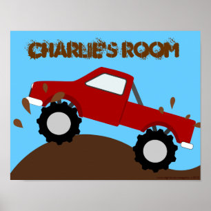 Muddy Monster Truck Personalisiert Poster