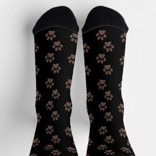 Muddy Paw druckt schwarze Crew Socken