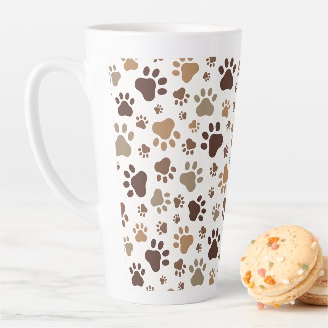 Muddy Paw Print Latte Mug Milchtasse (Beispiel)