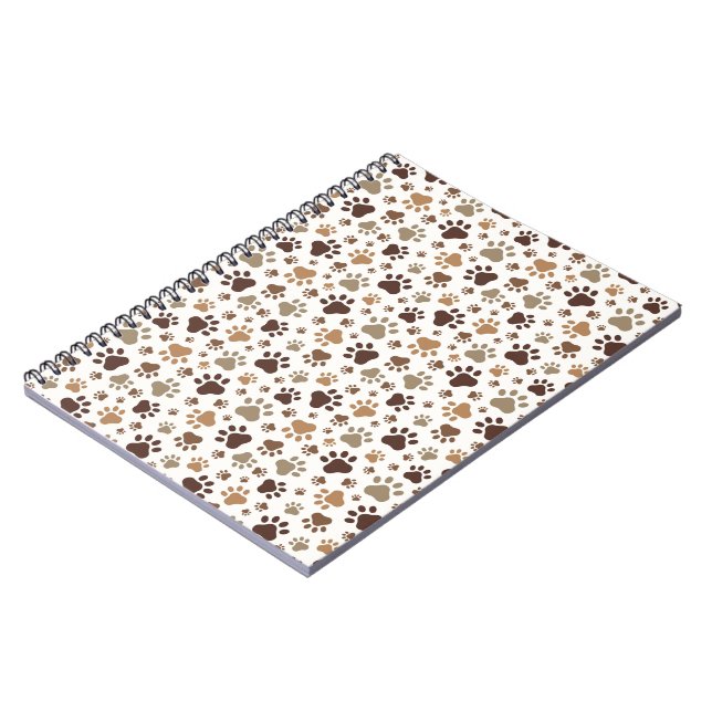 Muddy Paw Prints Spiral Notebook Notizblock (Linke Seite)