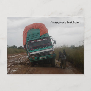 Muddy Road Postcard Postkarte