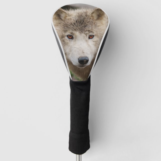 Muddy White Wolf Golf Headcover (Vorderseite)