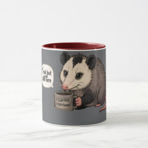 Müde aber immer noch hier Lustig nachvollziehbar Tasse