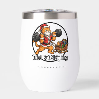 Müde, aber Sleighing - Lustige Weihnachts-Gym-Katz
