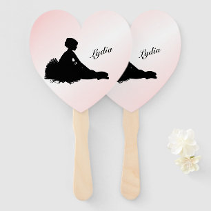 Müde Ballerina Personalisiert mit Namen Pink Fächer