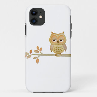 Müde Eule auf Ast Case-Mate iPhone Hülle