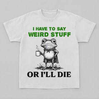 Müde-Frosch-Kaffeeshirt – im Vintage-Skizzenstil T-Shirt