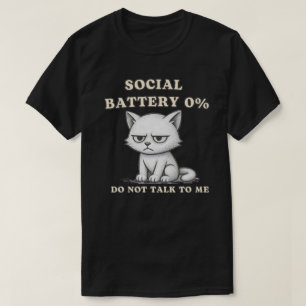 Müde Katze Niedrige Energie Grafikdesign T-Shirt