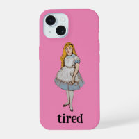 Müde Lustiger Spruch Alice im Wunderland Rosa Mädc