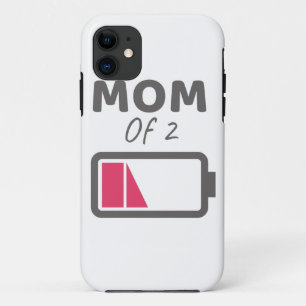 Müde Mama Mama von 2 Mamas 2 Jungen Muttertag Case-Mate iPhone Hülle