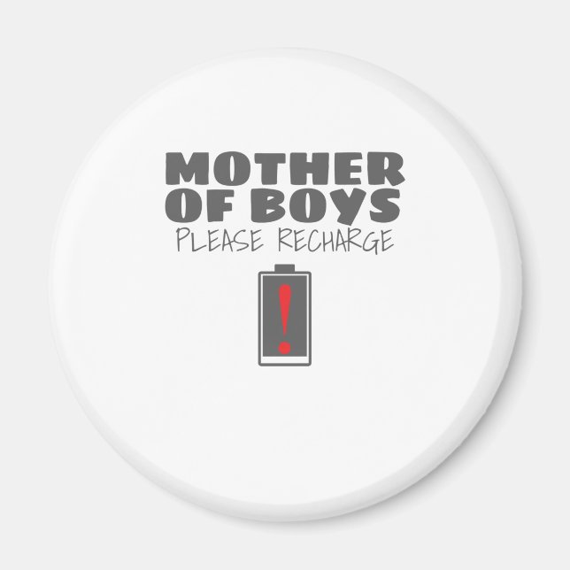 Müde Mama Mutter von Jungen Bitte lade Geschenke n Magnet (Vorne)