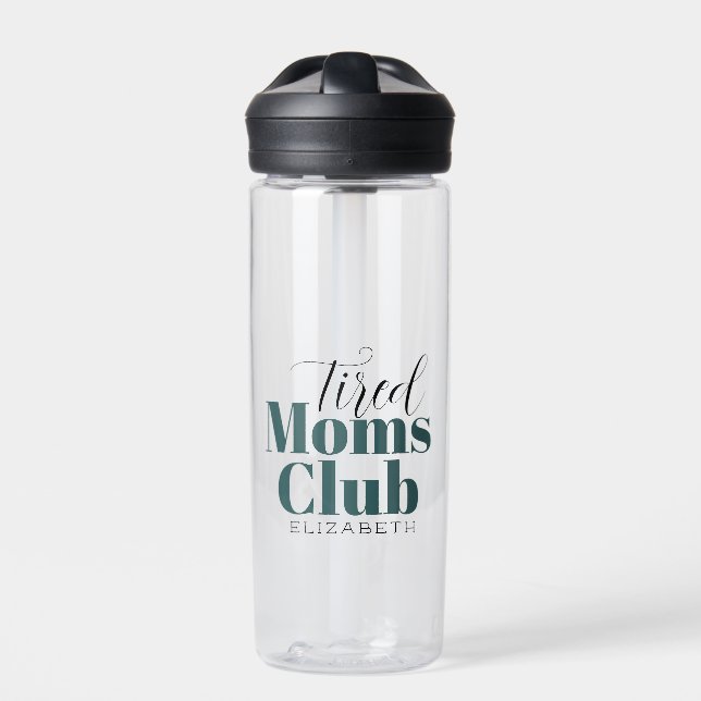 Müde Moms Club Wasserflasche Trinkflasche (Vorderseite)