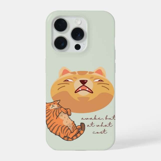 Müde Orange Katze iPhone Hülle (Rückseite)