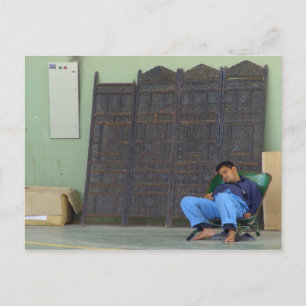 Müde raus - Leute am Freitagmarkt, Kuwait Postkarte