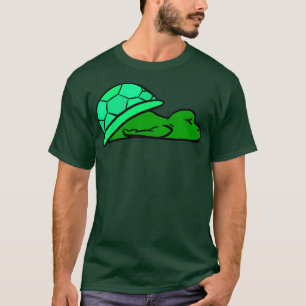 Müde Schildkröte Auspuffhellgrüne Muschel T-Shirt