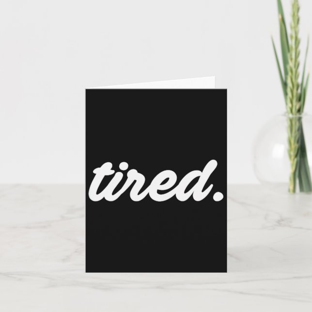 Müde Schlafanzug Sleeng Pjs Männer Frauen Top Schl Karte (Vorderseite)